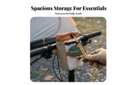Multifunctional Storage Cycle Handlebar Bag Drawstring Closure Bike Stem Water Bottle Bag Easy Installation for Cyclists, Camping, Touring