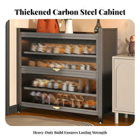 Stand-Alone Standing Rolling Shoe Storage Cabinet Dust-Proof Multi-Tier Shoe Cabinet Dustproof Large Capacity for Families, Homeowners, Students, Hallway, Balcony, Living Room, Bedroom