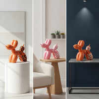 Balloon Dog Figurine Modern Balloon Dog Sculpture Creative for Art Lovers, Living Room, Bookshelf, Office