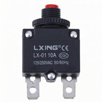 Overcurrent Protection Panel Mount Circuit Breaker Terminal Tabs Push Button Breaker Knurled Knurled Nut