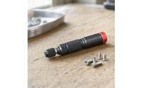 Screwdriver Handle with Bit Holder Knurled Grip Locking Bit Driver Compact Manual Screwdriver Holder for Handymen