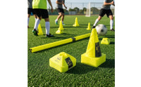 Football Training Marker Set Hollow Marker Poles with Cones Agility Training Set Flat Equipment Lightweight for Coaches