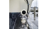 Boat Scupper Drain with Flapper Corrosion-Resistant Boat Scupper Drain with Ball Self-Bailing Valve Leak-Proof for Yachts, Boats
