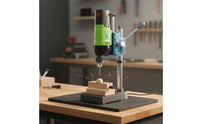Multi-Functional Mini Bench Drill Press 90-Degree Rotatable Head Small Tabletop Drill 6-Speed Adjustable Multifunctional Milling Machine Low Noise Operation for DIY Enthusiasts, Hobbyists, Home, Workshop, Garage