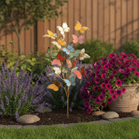 Butterfly Garden Stake Colorful Butterfly-Shaped Stake Yard Art Ornament Rust-Resistant for Flower Pot