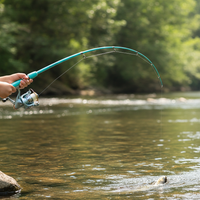 New Kids Fishing Rod Short Section Stream Rod Beginner Set Portable Mini Hand Rod
