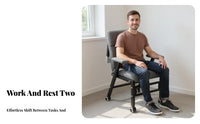 Foldable Design Reclining Desk Chair with Footrest Adjustable Backrest Wheeled Recliner with Footrest Ergonomic Support Office Furniture Thickly Padded for Telecommuting Workers, Students, Big and Tall Indivitwo-in-Singles, Restping, Dorm Room