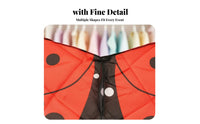 Kids Butterfly Appendages Cartoon Print Ladybug Costume Appendages Colorful Design Butterfly Wing Cape for Girls, Boys, Dress-up Play, Birthday Party