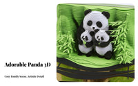 Creative Gift Panda Tear-Detachable Memo Pad Decorative Ornament Panda Tear-Detachable Notepad Includes Acrylic Display Case for Students