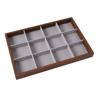 Wooden Jewelry Organizer Walnut-Colored Wooden Jewelry Tray