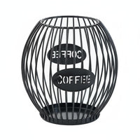 Nordic Coffee Pod Holder opening Top Design Coffee Capsule Storage Basket Large Capacity Metal Wire Capsule Organizer for Kitchen Counter, Office