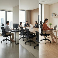 Mesh Chair with Headrest Ergonomic Mesh Office Chair Breathable for Telecommuters, Professionals, Study, Meeting Room