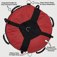 Surface Marker Buoy Scuba Diving, High Visibility Dive Flag, Inflatable Marker Buoy for Snorkeling, Diver Below Floater with Rope