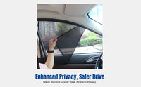 Car Sunshade Mesh Curtain, Heat Insulation, Universal Fit for Front Windshield & Side Windows
