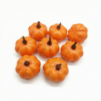8 Pieces Carved Pumpkin Prop Autumn Faux Pumpkin with Stem Decorative Artificial Pumpkins for Photographers, Christmas