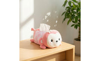 Vehicle Tissue Box Cover with Character Pattern Soft Cartoon Animal Tissue Box Cover Cute for Families, Road Trips