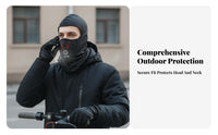 Balaclava Face Covering Windproof Fleece Lined Balaclava Thermal Full Face Cover Thickened Motorcycle Helmet Liner