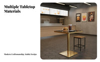 Easy to Clean Restaurant Dining Table Long-Lasting Quick-Service Cafeteria Table Waterproof Commercial Furniture Wear-Resistant for Cafe Owners, Milk Tea Shop