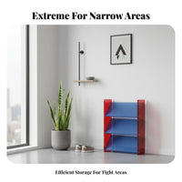 Space-Saving Slanted Shoe Rack Easy Assembly Narrow Shoe Rack Stable Sturdy Build for Apartment Dwellers, Homeowners, Families, Entryway, Corridor, Hallway, Bedroom