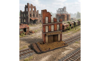 Factory Facade with Base Resin Scenery Weathered for Modelers