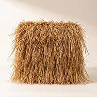 Easy to Install Artificial Thatch Strip Dense Synthetic Grass Panel with Mounting Band Tropical Synthetic Thatch Rustic for Landscaping