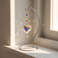 Metal Ornament Stand with Crystal Decorative Tabletop Hanger with Crystal Ornament Display Stand with Round Base Stable Sleek