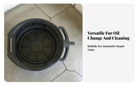 Oil Drain Pan Large Capacity Fluid Drain Pan Sturdy Waste Oil Collection Basin for Truck Owners, DIY Enthusiasts, Workshop, Garage, Driveway