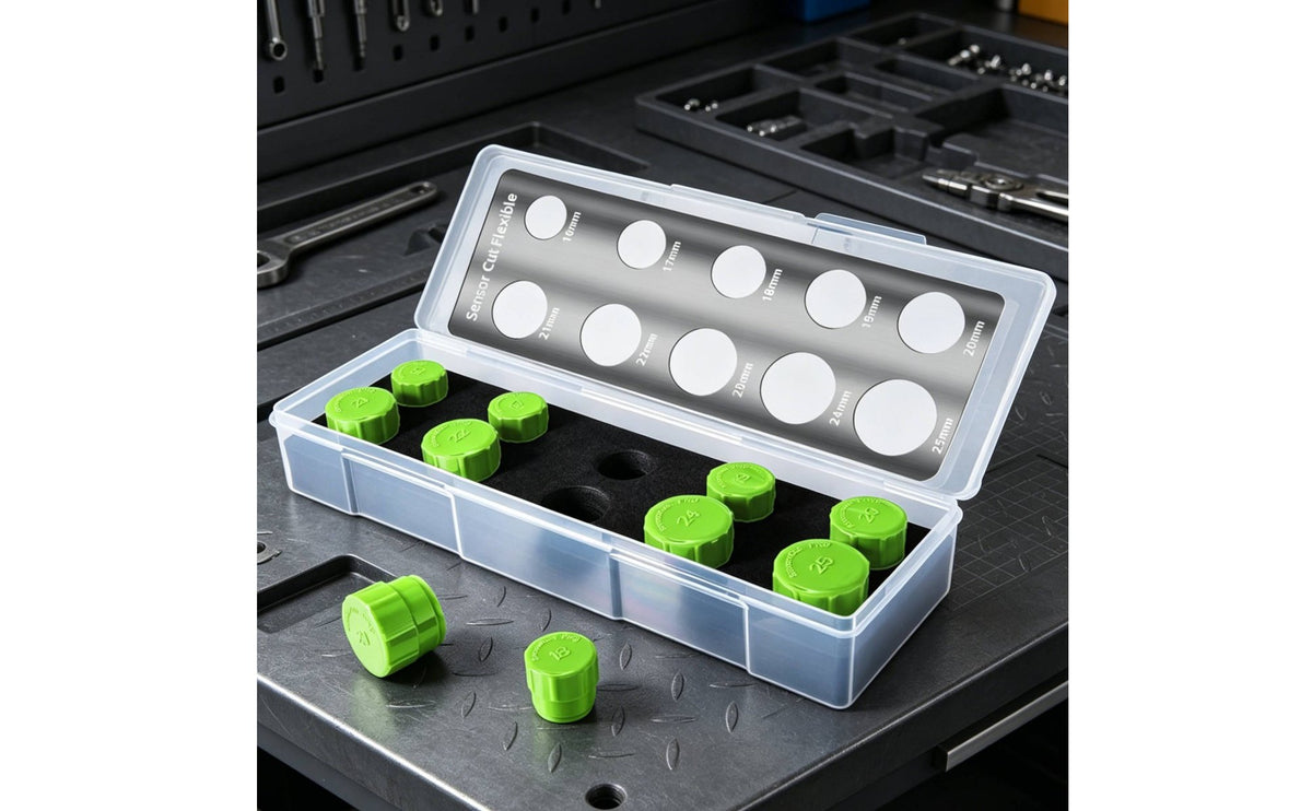 10 Sizes Car Sensor Hole Cutter Precise Cutting Sensor Hole Cutter Easy to Use Car Film Punch Tool Reusable for Professionals, Auto Repair Shop, Garage