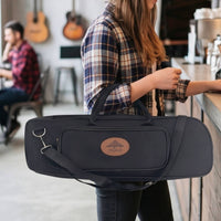Black Instrument Bag Water-Resistant Padded Instrument Bag Waterproof Textured Textile