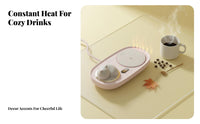 Electric Mug Warmer Constant Temperature 55℃ Beverage Warmer Great Gift Electric Heating cup pad for Tea Lovers, Students, Dorm Room, Kitchen