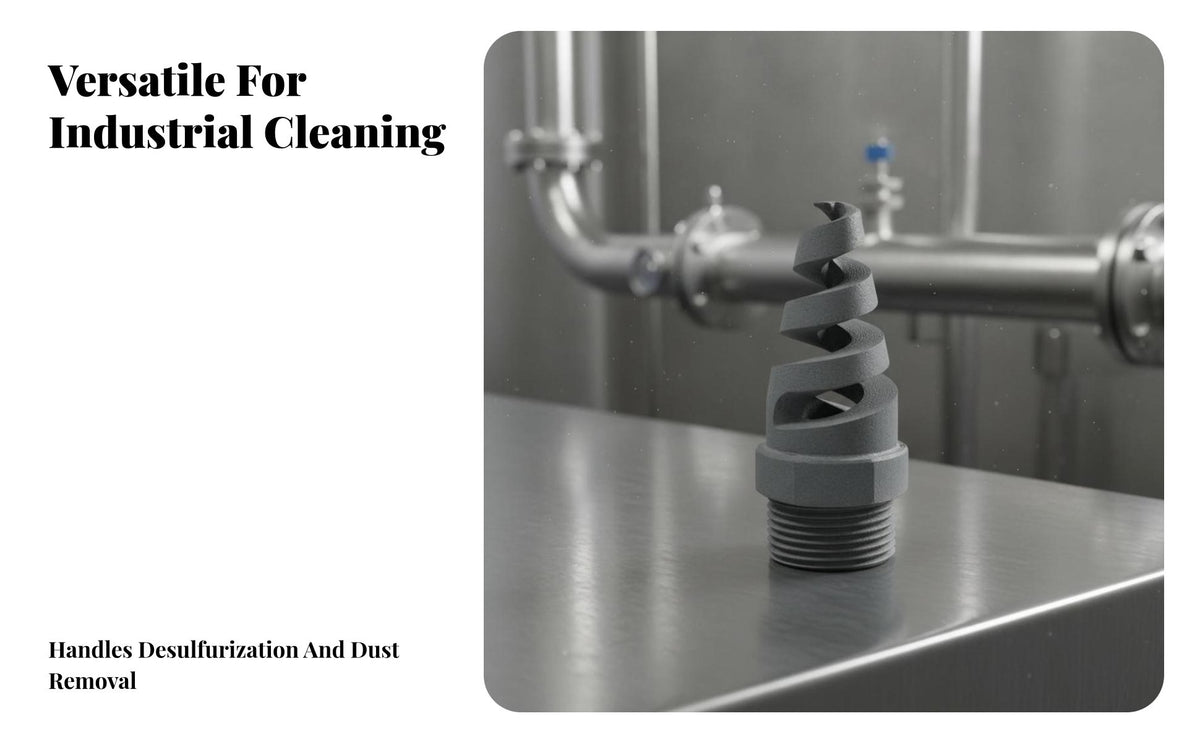 Silicon Carbide Spiral Nozzle Wear-Resistant Desulfurization Spray Nozzle Anti-Clogging Spraying Head for Gas Cooling