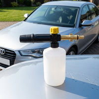 Car Cleaning Kit for Professional Wash, Detailing Pressure Washer Foam Lance with Nylon, 300g Net Weight Adjustable Foam Sprayer, Quick Connect