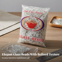 450 G DIY Projects Long Tube Beads Wide Application Glass Tube Beads Multi-Purpose for Crafters, Beadwork, Garment Embellishment, Home Decor