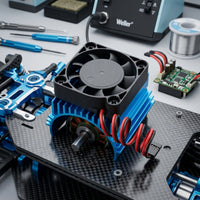 Motor Thermal Sink with Heat Dissipation Fan Dissipation RC Motor Cooling Fan Aluminum for Model Builders, Hobby Projects