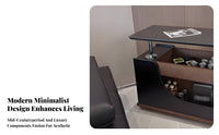 Multi-Functional Lift-Top Trolley Table Versatile Use Rolling Storage Cart Mobile Design Living Room Furniture Space-Saving for Homeowners, Apartment Dwellers, Office Workers, Small Areas, Bedroom, Balcony