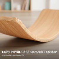 Solid Wood Construction Wooden Balance Board Educational Kids Wobble Board Versatile-Ended Play Child-Centered Balance Toy Strong Load-Bearing for Toddlers, Adults, Indoor, Exercise, Stretching