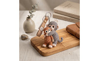 Crochet Monkey Keychain Handmade Keychain with Monkey Figures Cute for Tote Bags