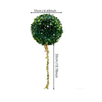Realistic Design Artificial Grass Ball Hideout Provides Shelter Hanging Amphibian Hide Spherical Bird Nest for Reptiles, Terrarium, Vivarium