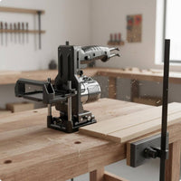 2 in 1 Wood Slotting Tool Multi-Function Slotting Jig Industrial Grade Trimmer Attachment Sturdy Aluminum Alloy for Woodworkers
