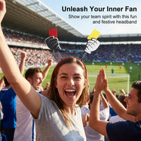 Soccer Headband for Sports Themed Party Decoration, Geometric Pattern Costume for Stadium Cheering, Supporters Accessory Headwear