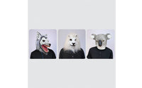 Realistic Full Head Animal Mask Furry Latex Mask with Hair Lifelike Textured for Cosplayers, Partygoers, Halloween, Cosplay, Costume Parties