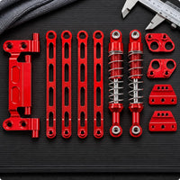 Aluminum Rear Shock Absorption System Kit CNC-Machined Rear Shock Absorption System Upgrade Kit Polished Metal RC Car Part
