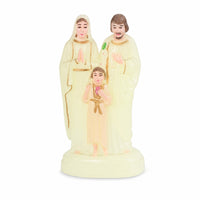 Glow-in-the-Dark Family Statue with Oval Base Luminous Family Figurine Devotional Decorative Statue Easy to Clean for Living Room, Bedside Table