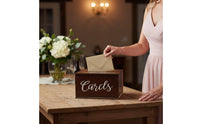 Wedding Card Box Sturdy Wood Construction Wooden Wedding Card Box Event Decoration Easy Assembly Party Supply for Weddings