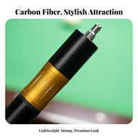 Carbon Fiber Cue Extension Extended Reach Telescopic Cue Extension Lightweight Quick to Attach for Professionals, Game Room, Bar