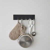 Hook Rack for Refrigerator Storage, No Drill Towel for Kitchen and Dorm Room Students, Modern Multi-Hook Organizer for Bathroom and Home
