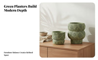 Open Top Textured Surface Decorative Vase Resin Vase for Flower Arrangement