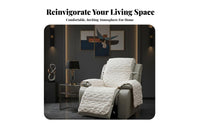 Jacquard Weave Velvety Recliner Cover Elastic Fit Velvety Recliner Slipcover Reversible Furniture Protector Soft Feel for Homeowners, Families, Parents, Living Room, Den, Bedroom, Study