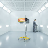 Shortwave Infrared Paint Curing Lamp Wheeled Infrared Paint Curing Lamp with Tripod Stand Short-Wave 1050W for Car Painters