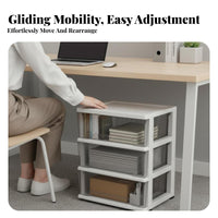 Mobile Under-Desk Shelf Top Drawer Storage Rack Multifunctional for Study Room